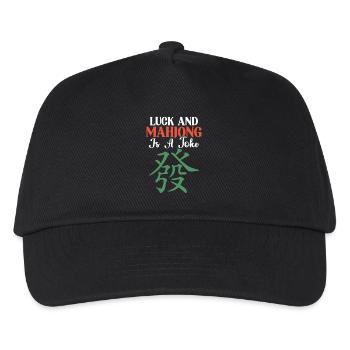 Luck and Mahjong is a joke - Kids’ Baseball Cap - black - Front