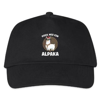 Alpaca Fan COOL AS AN ALPACA Llama Funny - Kids’ Baseball Cap - black - Front