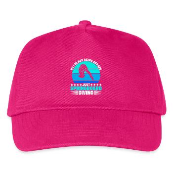 Diving diving board - Kids’ Baseball Cap - fuchsia - Front