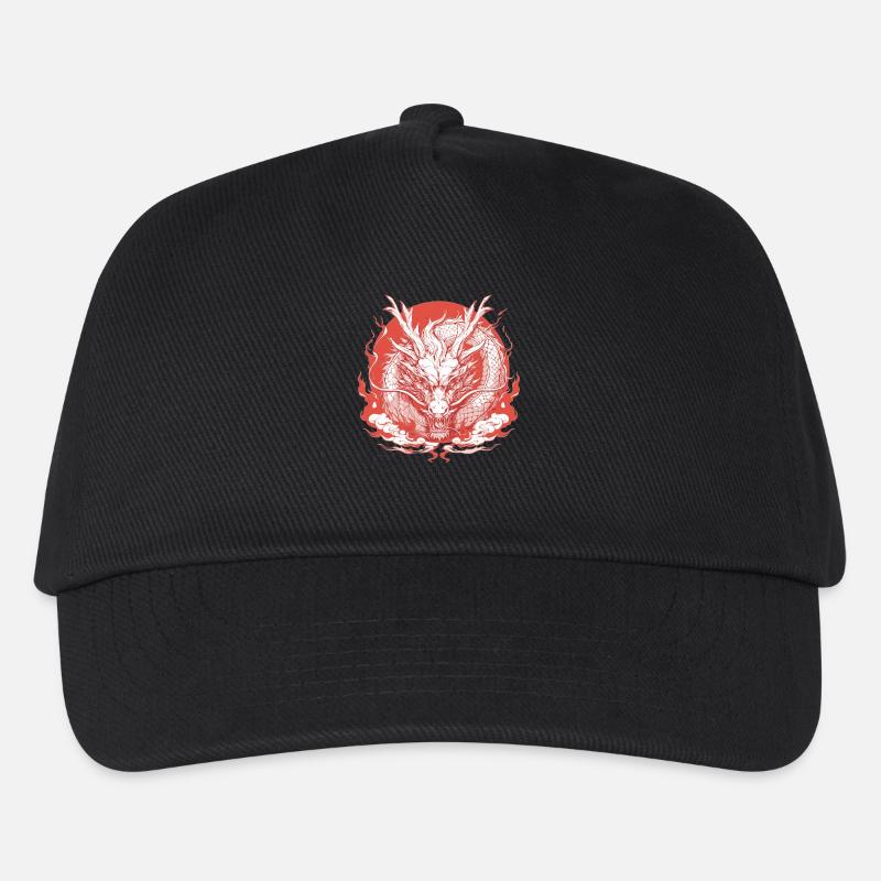 Drachen Drache - Kinder Basecap - Schwarz