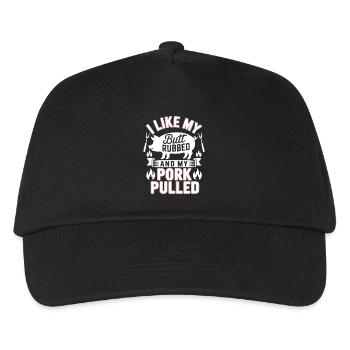 J'aime mes fesses frottées et mon porc effiloché grillé - Casquette de baseball Enfant - noir - Devant