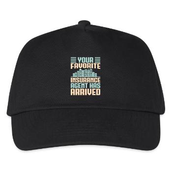 Insurance Agent Your Favorite Arrived Funny - Kinder Basecap - Schwarz - Vorne