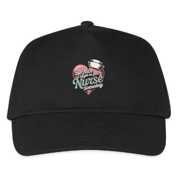 Nurse Heart Nurse Nurse - Kids’ Baseball Cap - black - Front
