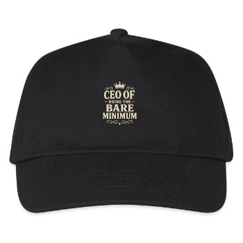 Minimalist Leadership Quote T-Shirt - Kids’ Baseball Cap - black - Front