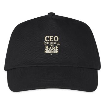 Minimalistischer CEO-Motivationsdruck - Kinder Basecap - Schwarz - Vorne