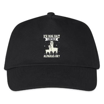 Alpaca Fan I JUST LIKE ALPACAS Funny - Kids’ Baseball Cap - black - Front