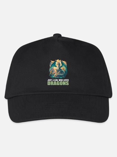 Drachen Drache - Kinder Basecap - Schwarz