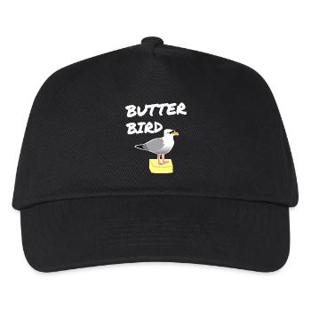 Butter Bird Möwen Print - Kinder Basecap - Schwarz - Vorne