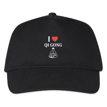 Herz- und Qi Gong-Meditation - Kinder Basecap - Schwarz - Vorne
