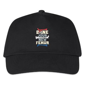Fracture de la jambe Fracture de la cuisse Jour - Casquette de baseball Enfant - noir - Devant