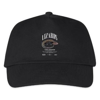 Langue Bleue Scinque Reptile Keeper Streetwear - Casquette de baseball Enfant - noir - Devant