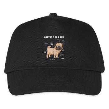 Anatomie du carlin - Casquette de baseball Enfant - noir - Devant