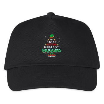 Noël Muggins à tête de coton - Casquette de baseball Enfant - noir - Devant