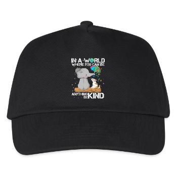 Autismus-Bewusstsein Elefant Hund - Kinder Basecap - Schwarz - Vorne