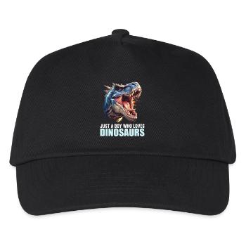 Dino Saurier Dinosaurier - Kinder Basecap - Schwarz - Vorne