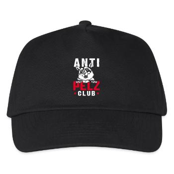 Tierschutz ANTI PELZ CLUB Anti Fur Lustig - Kinder Basecap - Schwarz - Vorne