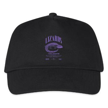 Langue Bleue Scinque Reptile Keeper Streetwear - Casquette de baseball Enfant - noir - Devant