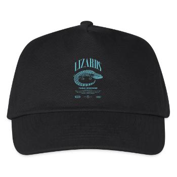 Langue Bleue Scinque Reptile Keeper Streetwear - Casquette de baseball Enfant - noir - Devant