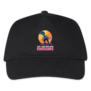 Dino Saurier Dinosaurier - Kinder Basecap - Schwarz - Vorne