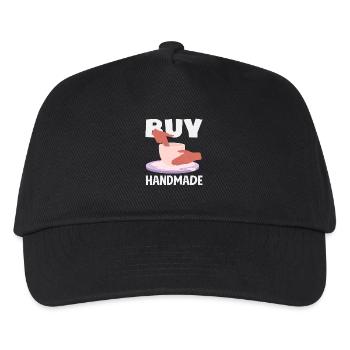Buy Handmade Ceramic Art - Kids’ Baseball Cap - black - Front