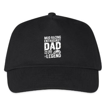 Papa, passionné de courses de boue, l'idole adore la boue - Casquette de baseball Enfant - noir - Devant