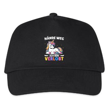 Malle HÄNDE WEG! Anti Flirt Party Outfit - Kinder Basecap - Schwarz - Vorne