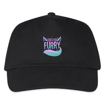 Certified furry - Kids’ Baseball Cap - black - Front