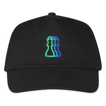 Chess pieces chess players silhouettes chess - Kids’ Baseball Cap - black - Front