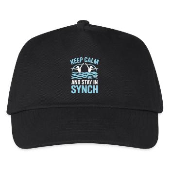 Synchronschwimmen Kunstschwimmen Wassersport - Kinder Basecap - Schwarz - Vorne