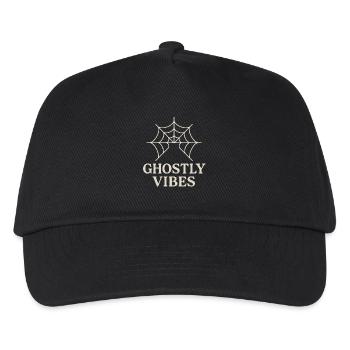 Spider web design with ghostly vibes - Kids’ Baseball Cap - black - Front