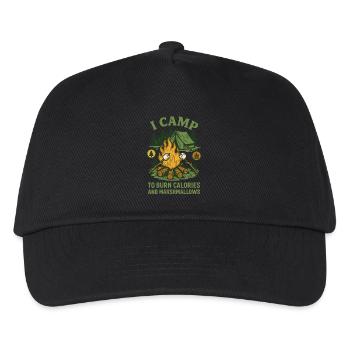 I Camp To Burn Calories And Marshmallows - Kids’ Baseball Cap - black - Front