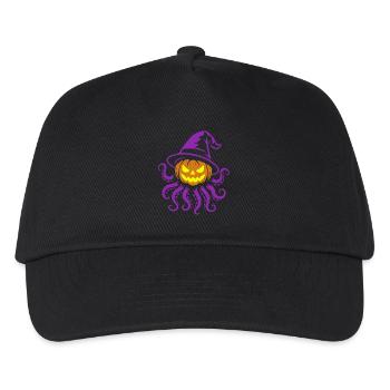 Octopumpkin - Spooky pumpkin with tentacles - Kids’ Baseball Cap - black - Front