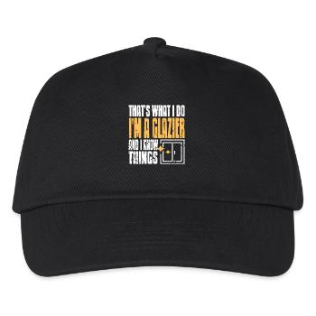 Propulsé par Glass Retro Window Worker Glazier Pride - Casquette de baseball Enfant - noir - Devant