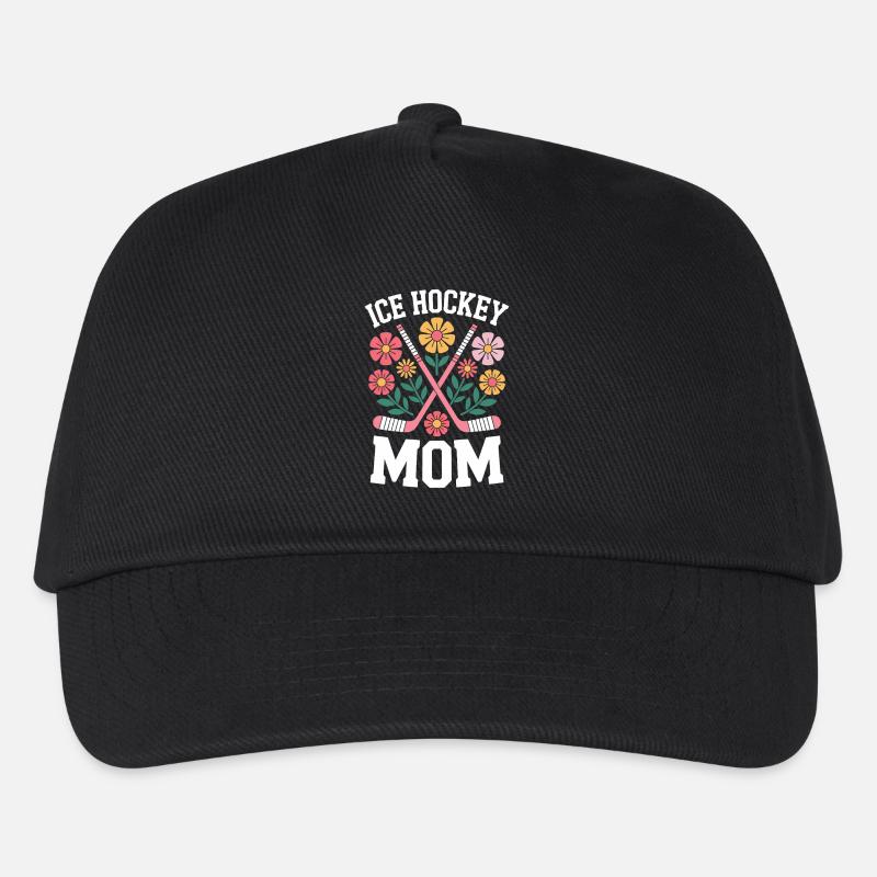 Eishockey Spruch Eishockey Mom Eishockey Geschenk - Kinder Basecap - Schwarz