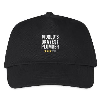World's Okayest Plumber Plumber Humor - Kids’ Baseball Cap - black - Front