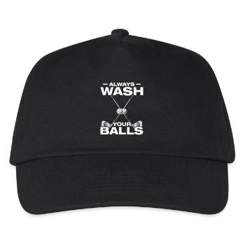 Always wash your balls Golfer Golf Golfing - Kids’ Baseball Cap - black - Front
