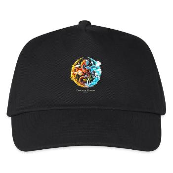 Chimère élémentaire – Dragon de feu et d’eau - Casquette de baseball Enfant - noir - Devant