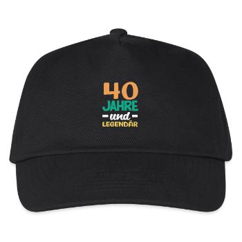 Funny 40th Birthday Gift Birthday Shirt - Kids’ Baseball Cap - black - Front