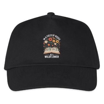 Wildflower Saying Inspiration - Kids’ Baseball Cap - black - Front