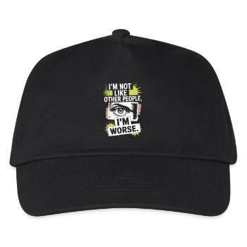 Je ne suis pas comme les autres, je suis pire Frech Gothic - Casquette de baseball Enfant - noir - Devant