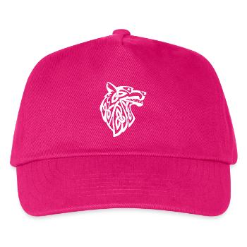 Wikinger Weißer Wolf - Kinder Basecap - Fuchsia - Vorne