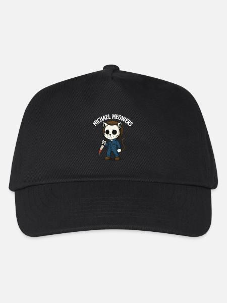 Michael Meowers Gruselige Halloween-Katzenparodie - Kinder Basecap - Schwarz