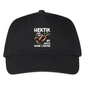 Hectic is also not a solution Sloth - Kids’ Baseball Cap - black - Front