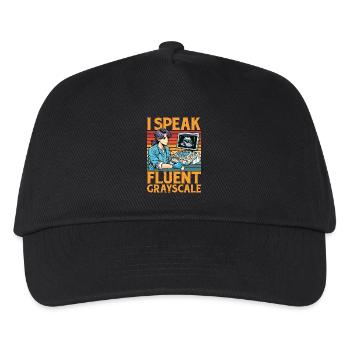 Sonographer I Speak Fluent Grayscale Xray Tech - Kids’ Baseball Cap - black - Front