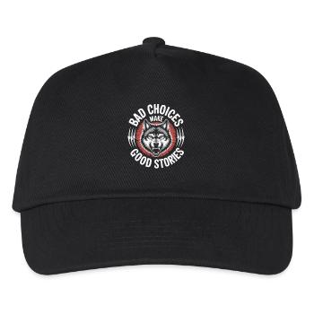 Bad Choices Make Good Stories Wolf - Kids’ Baseball Cap - black - Front