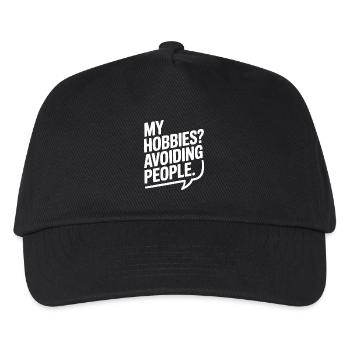 My Hobbies? Avoiding People - Kids’ Baseball Cap - black - Front