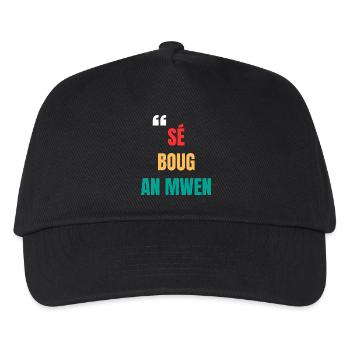 Creole T-shirt "Sé boug an mwen" – Complicity - Kids’ Baseball Cap - black - Front