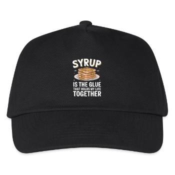 Waffles and Syrup Pancakes Waffles Gift - Kids’ Baseball Cap - black - Front