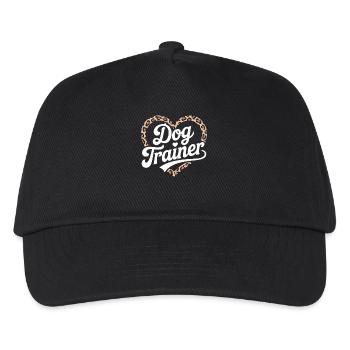 Hundetrainer Herz Design - Kinder Basecap - Schwarz - Vorne