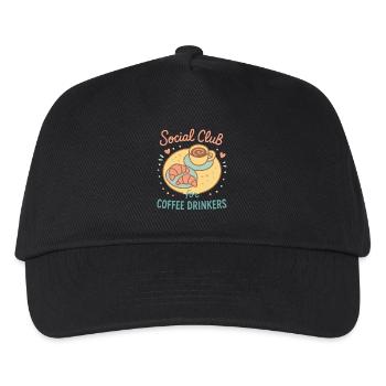 Social Club For Coffee Drinkers Design - Kids’ Baseball Cap - black - Front